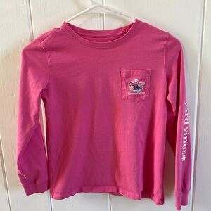Vineyard vines, girls, medium 10-12. Long sleeve pink T-shirt